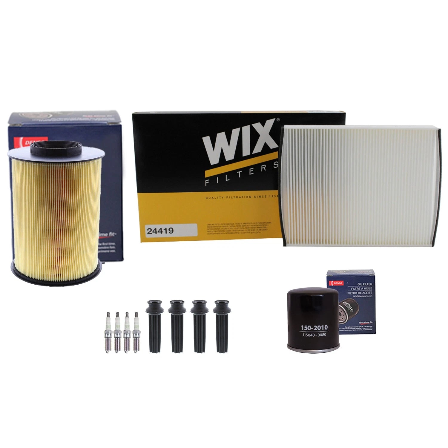 Tune Up Kit with 4 NGK Spark Plugs & Boots for Ford Escape Focus MKC (2013–2019)
