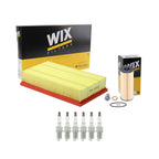 Wix Engine Air Oil Filters & NGK Spark Plug Kit for W124 300E E320 (1986–1995)