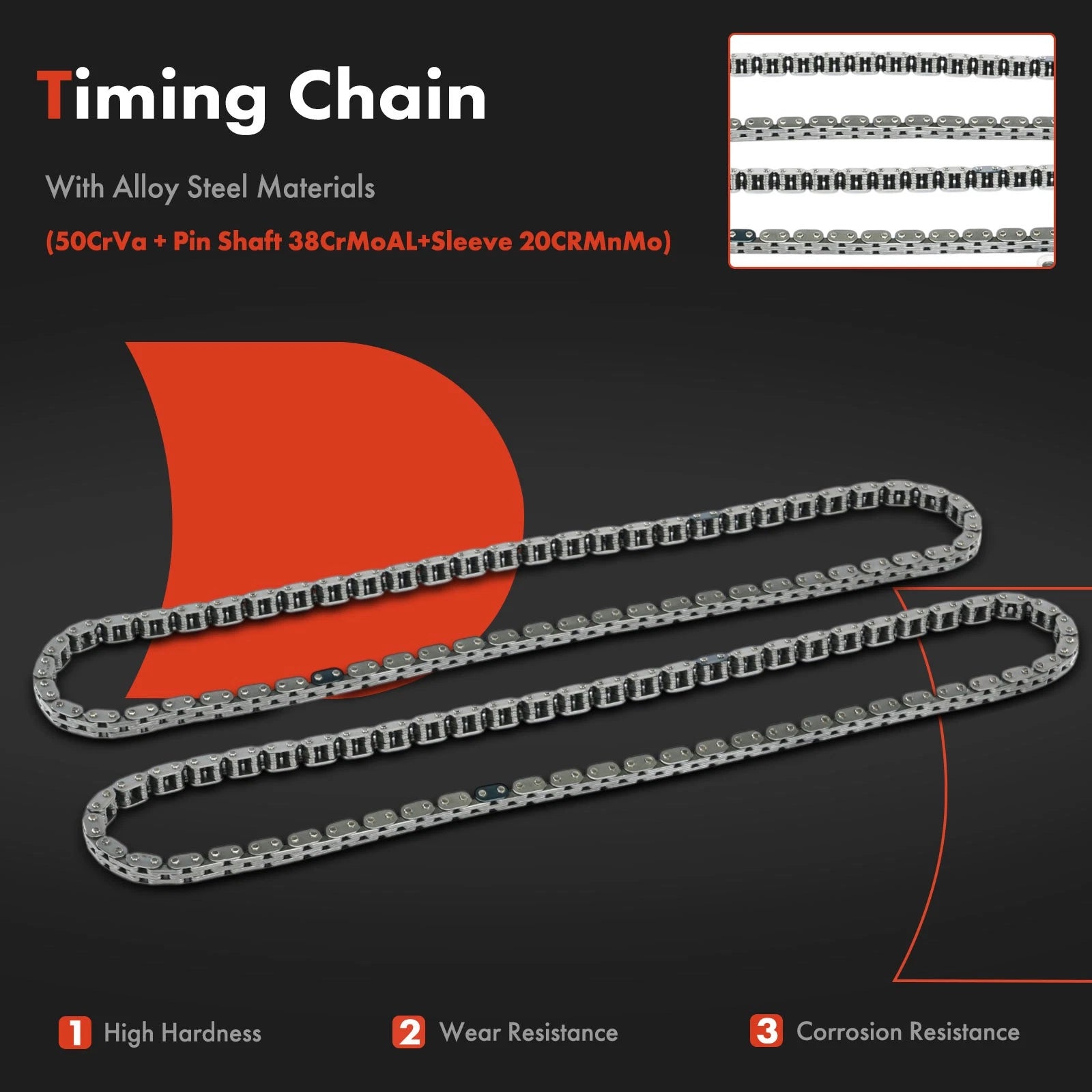 8X Timing Chain Kit for Ford F-150, F-250, Mustang, Expedition (1997–1999)