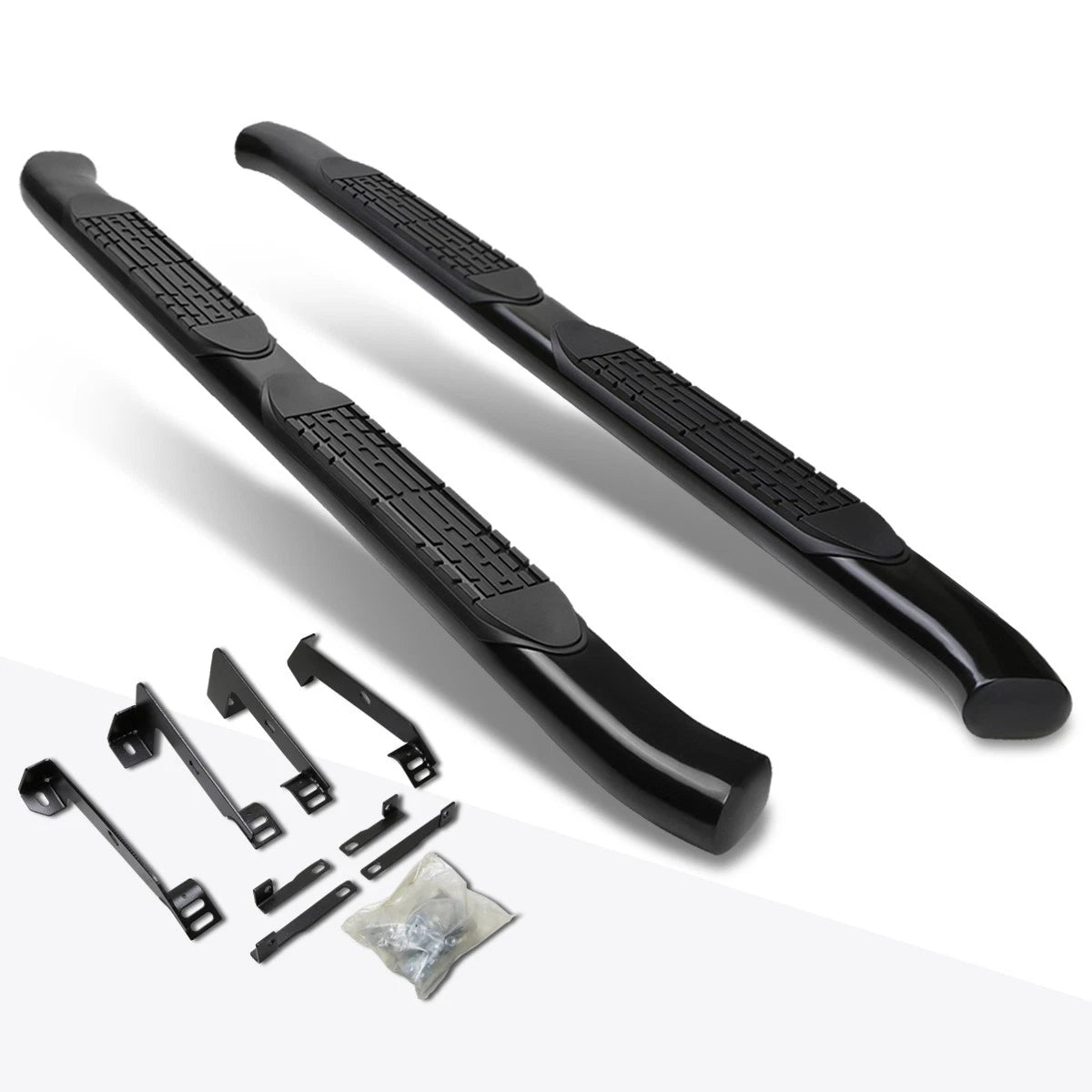 Curved 4" Side Step Nerf Bar Running Board for Dodge Ram Crew Cab (2002–2009)