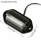 LED License Plate Light Lamp Bulbs 12V 1.2W 2 x Screw Set for Car