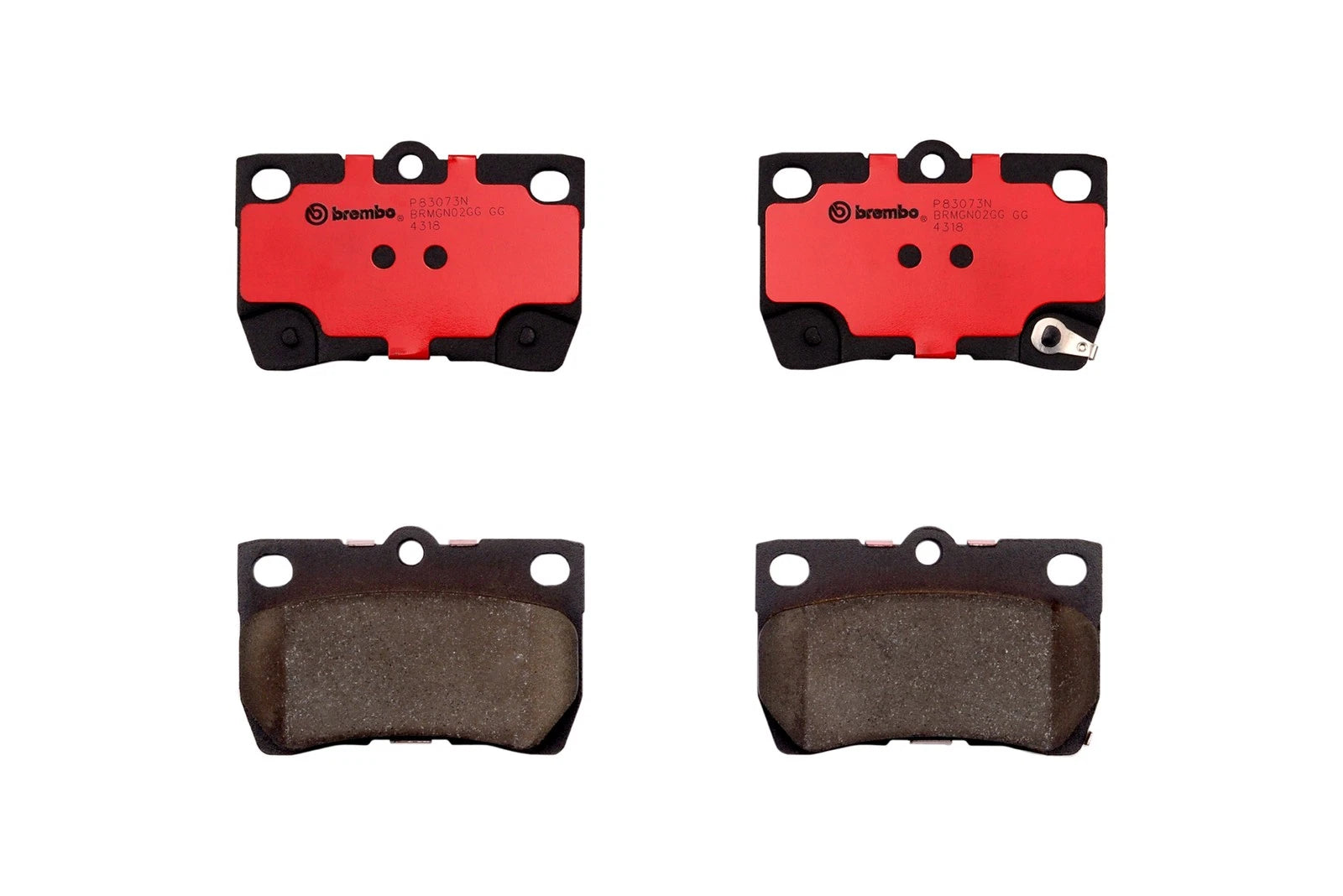 Set of 4 Brembo Rear NAO Ceramic Brake Pads for Lexus GS350 GS430 GS460 IS350 (2007–2019)