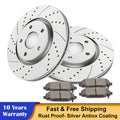 Front Drilled Disc Rotors Brake Pads for Dodge Grand Caravan (2008–2020)