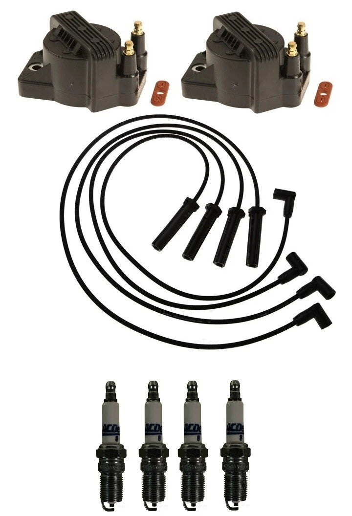 2X Ignition Wires Coils & 4 Spark Plugs Kit for GMC Sonoma 2.2L L4 (1999–2003)
