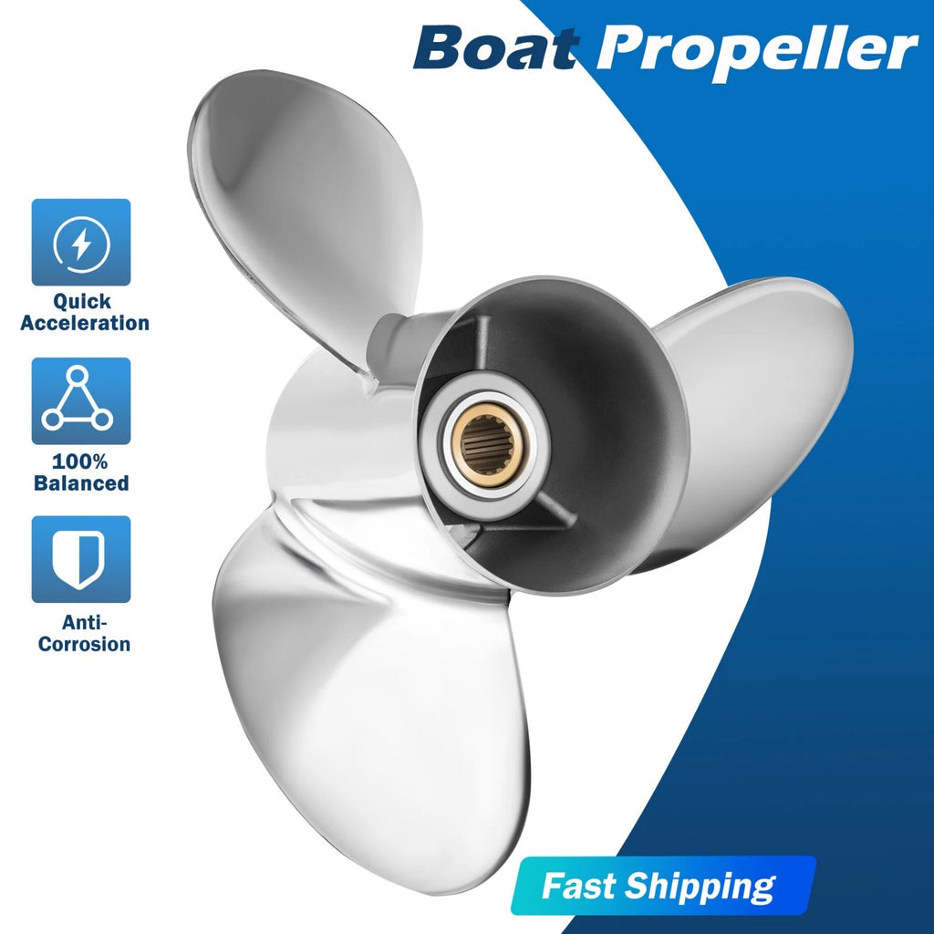 15 x 21 Stainless Steel Boat Propeller for Mercury (90-300HP) 15 Spline, RH