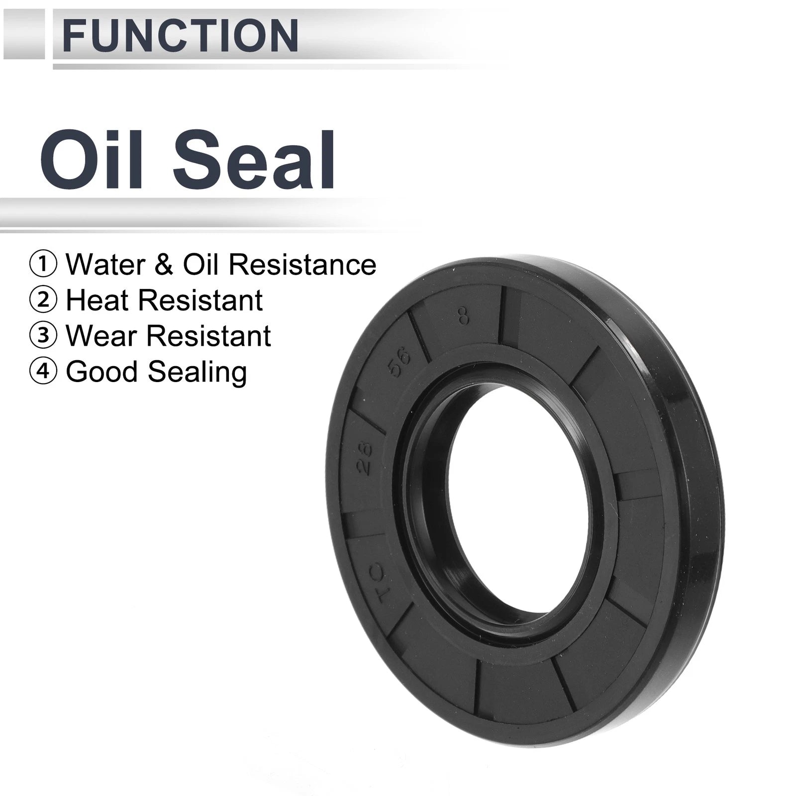 Set of 5 Oil Seal Rotary Shaft Seal TC Ring 28x56x8mm Nitrile Rubber