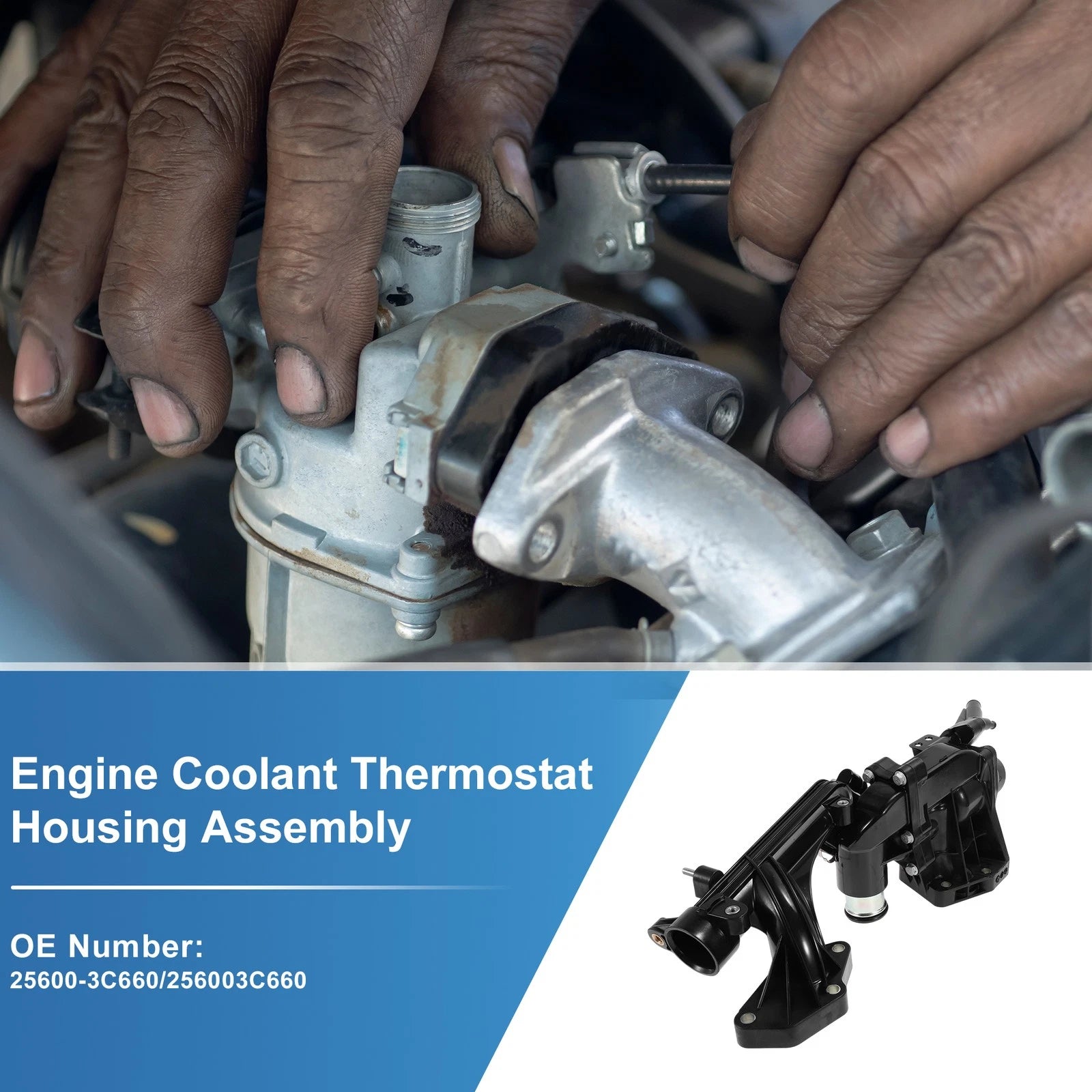 Engine Coolant Thermostat Housing Assembly No. 256003C660 for Hyundai Genesis (2010–2016)