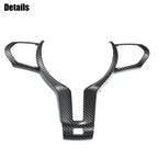 Steering Wheel Cover Trim Frame for BMW F20 F21 Carbon Fiber Pattern Black