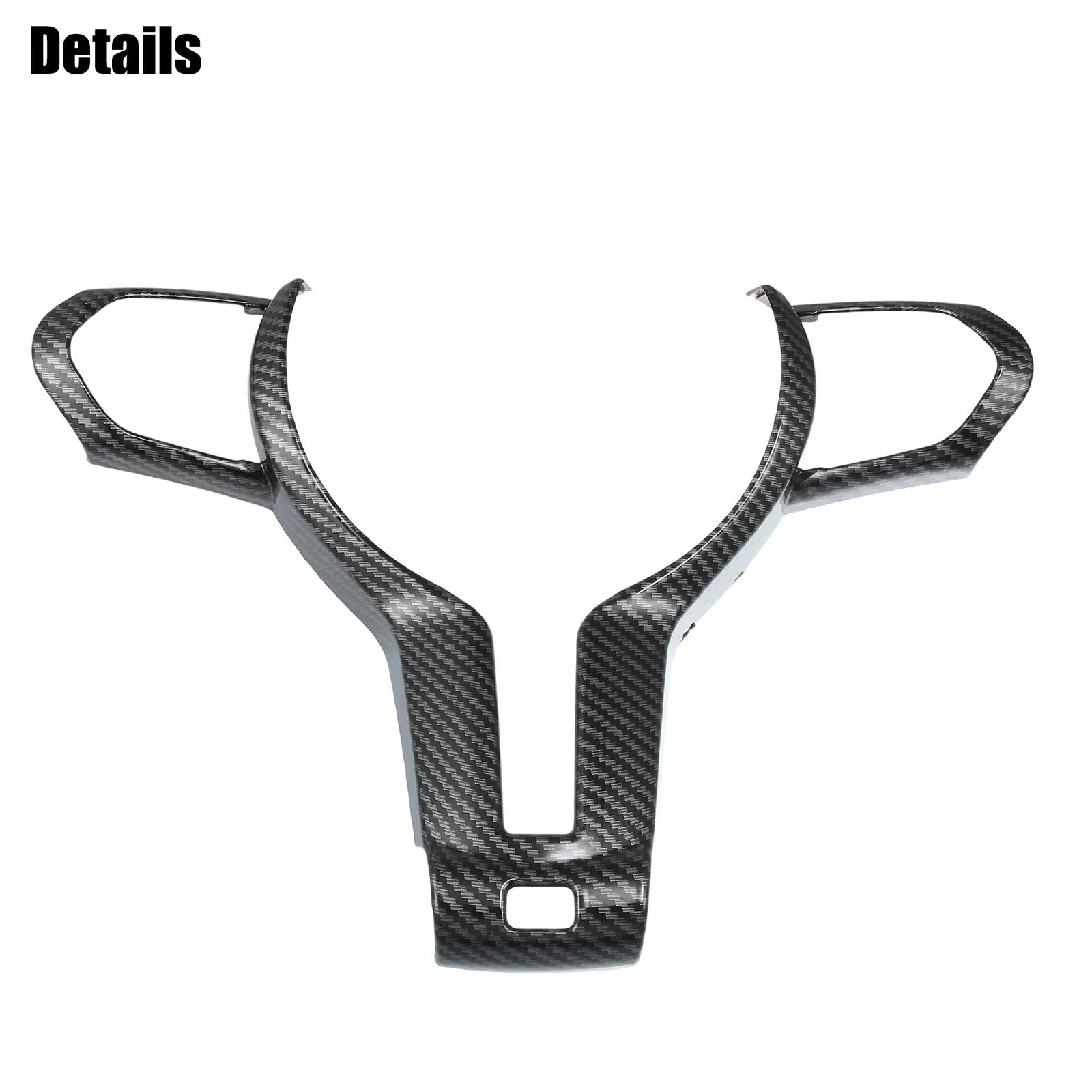 Steering Wheel Cover Trim Frame for BMW F20 F21 Carbon Fiber Pattern Black