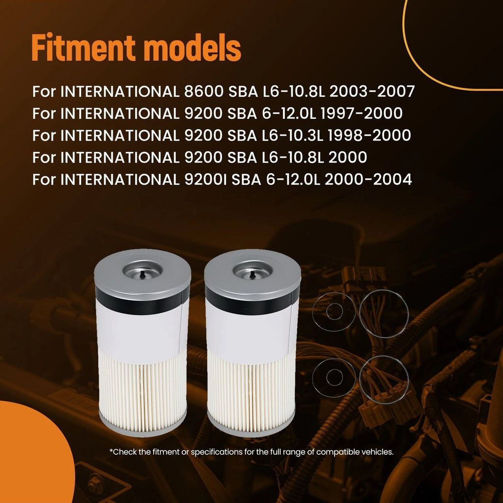2PCS Fuel Filter for INTERNATIONAL 9900IX SFA (2001–2001)