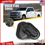 2pc Oval Drain Hole Plug Cover for Ford F-150 (1999–2018) Black OEM