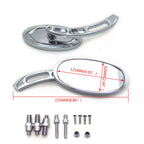 Set of 2 Oval Chrome Mirrors for Honda CBR600/900/929/954/1000RR (1993–2006)
