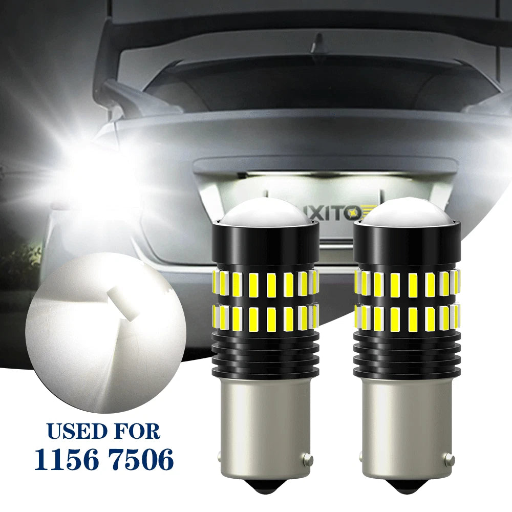 2X AUXITO 1156 BA15S 48 SMD LED Tail Turn Signal Backup Light Bulb for