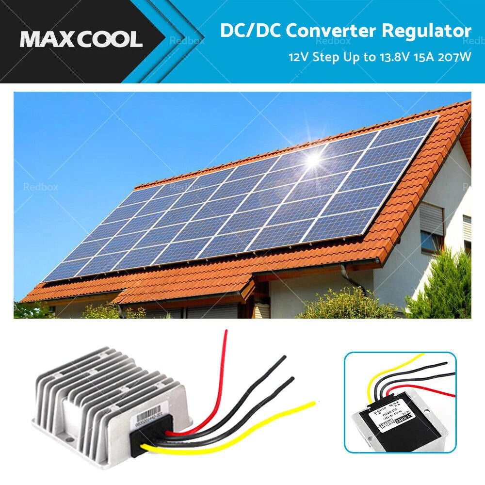 Waterproof DC/DC Converter Regulator 12V to 13.8V 15A 207W for Automotive