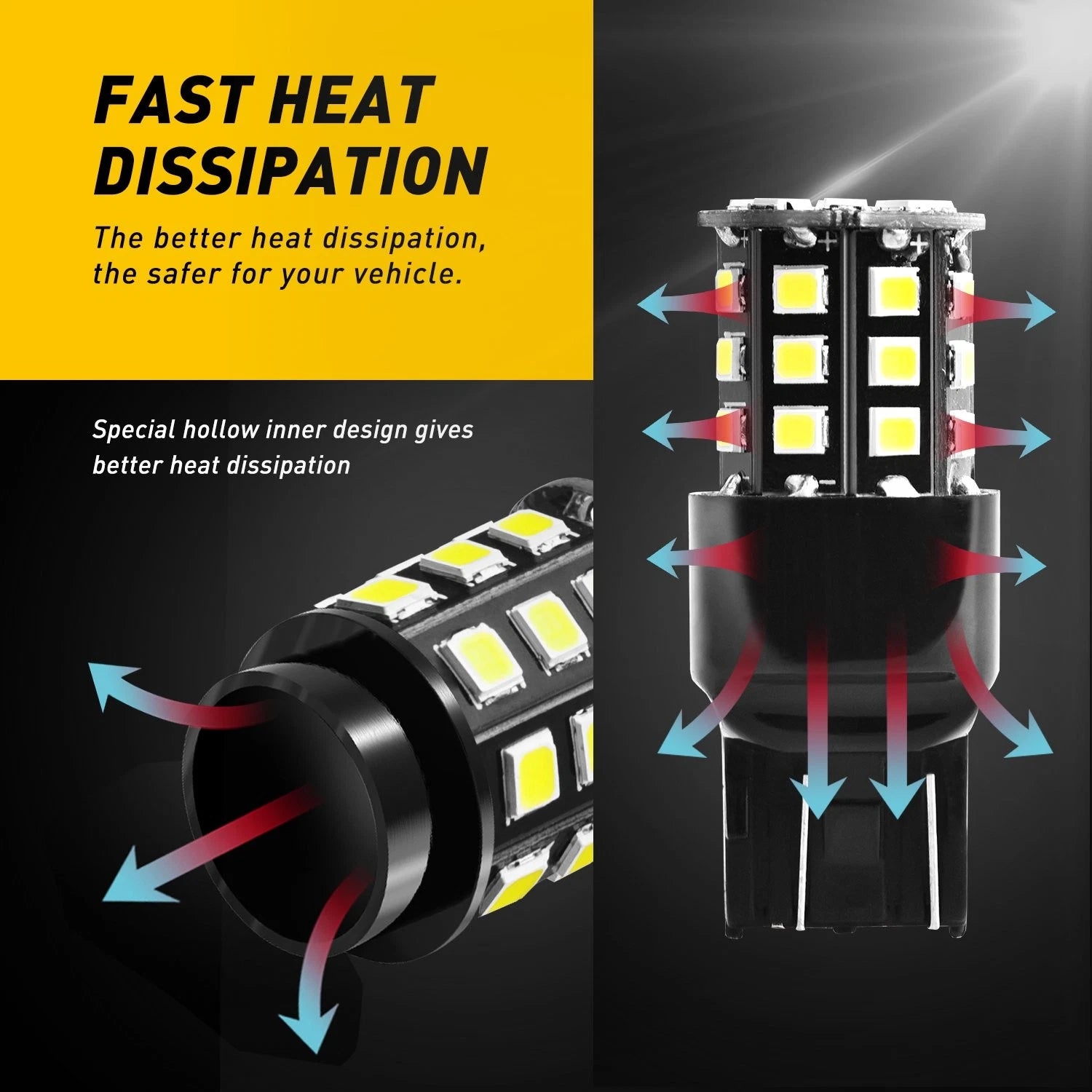 Set of 10 LED Backup Reverse Turn Signal Light Bulbs for Honda