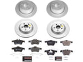 Front and Rear Brake Pad and Rotor Kit for Jaguar XKR (2007–2009) HQ327XB