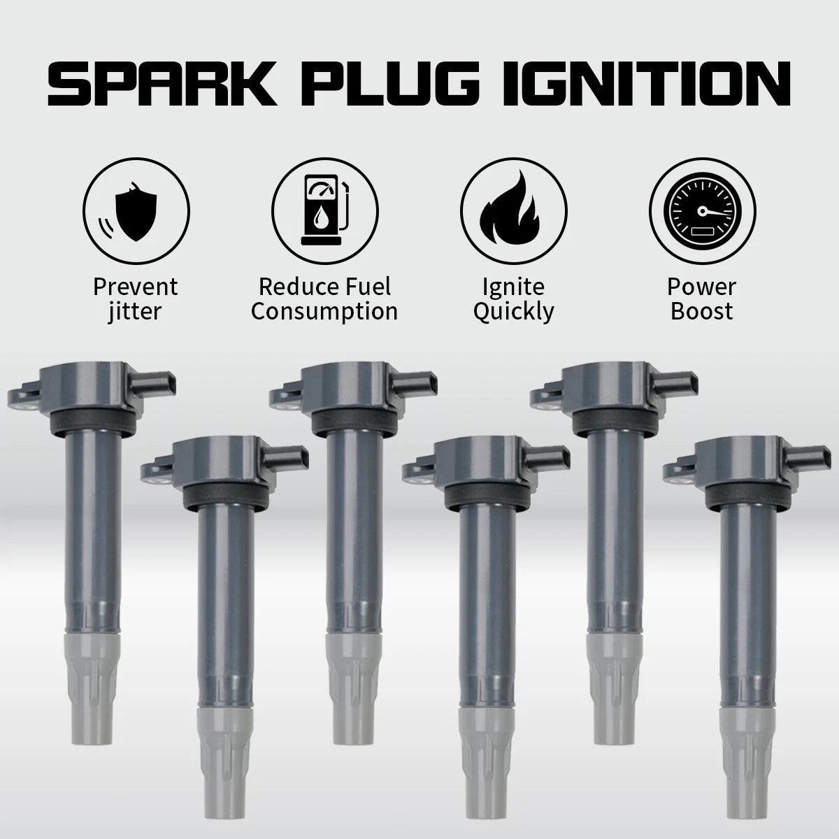 Set of 6 Ignition Coils for Chrysler Dodge (2006–2010) C1522 UF502