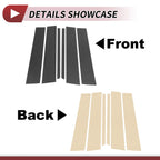 Set of 6 Door Pillar Window Trim for Ford Explorer (2011–2019) Carbon Fiber