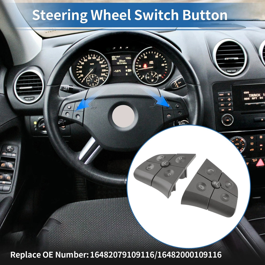 Steering Wheel Button Set of 10 for Mercedes-Benz (No. 1648207910)
