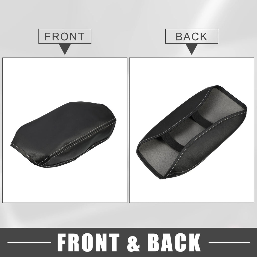 Center Console Cover Pad for Subaru Forester (2019–2023) Black Gray Stitches
