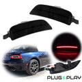 Smoked Lens Red LED Rear Side Marker Lights for Mazda Miata MX-5