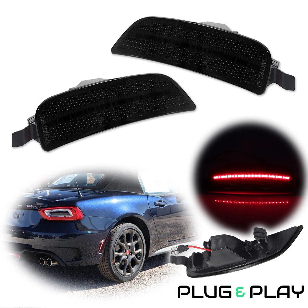Smoked Lens Red LED Rear Side Marker Lights for Mazda Miata MX-5