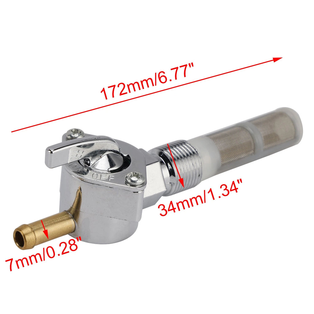 Gas Tank Fuel Cock Valve Petcock for Electra Glide FLFB FLHB FLHFB (1966–1969)
