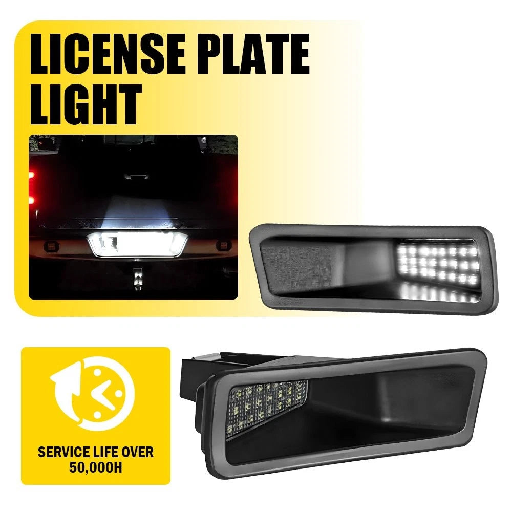 2X 24LED License Plate Light for RAM 1500 (2019–2024) White 6000K EI