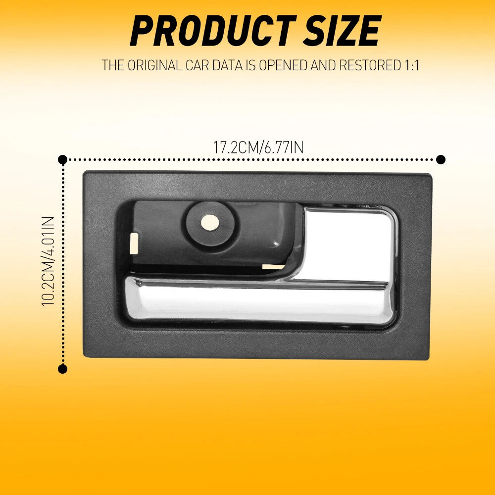 Inside Door Handle Pair Platinum Chrome for Ford F150 (2009–2014)