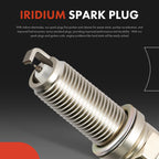 Set of 4 Iridium Spark Plugs & Ignition Coil for Saab 9-2X (2005–2006)
