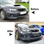 Front Bumper Spoiler Splitter Lip for Subaru Impreza WRX STI (2011–2014) - Gloss Black