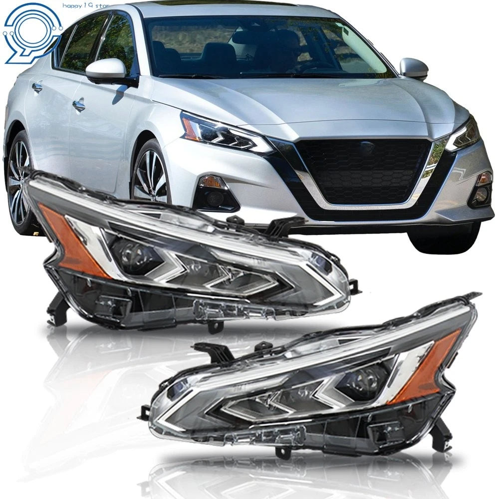 Factory Chrome Housing Pair for Nissan Altima (2019–2021) LED Headlights