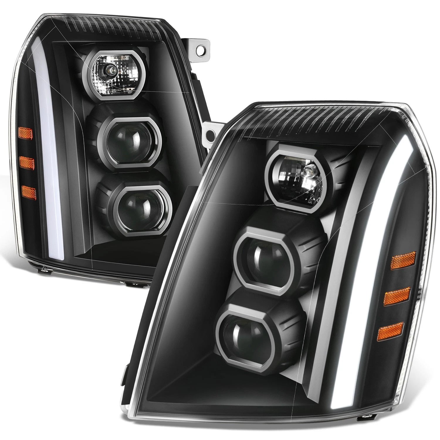 Projector Switchback Headlights for Cadillac Escalade ESV EXT (2007–2014)