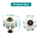 6X Elegant Pumpkin Ceramic Drawer Knobs for Dresser Hardware
