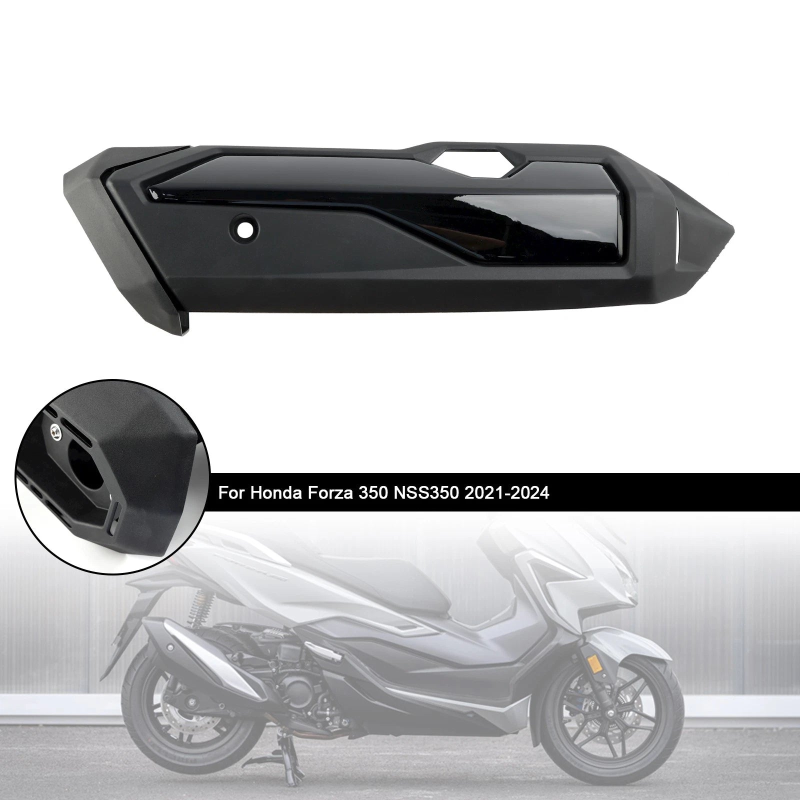 Exhaust Pipe Heat Shield Cover for Honda Forza 350 NSS350 (2021–2024) Black