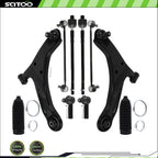10Pcs Front Control Arm with Ball Joints & Tie Rod End for Suzuki Grand Vitara (2006–2013)