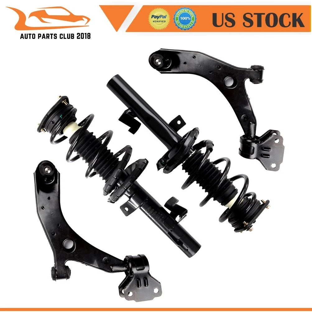 4pc Front Strut Assembly & Lower Control Arm Ball Joint for Mazda 3 (2010–2013)