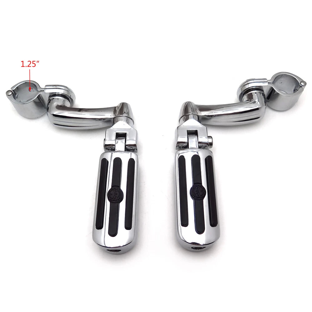 Footpegs for Harley Sportster (1.25", Groove Skull Highway)