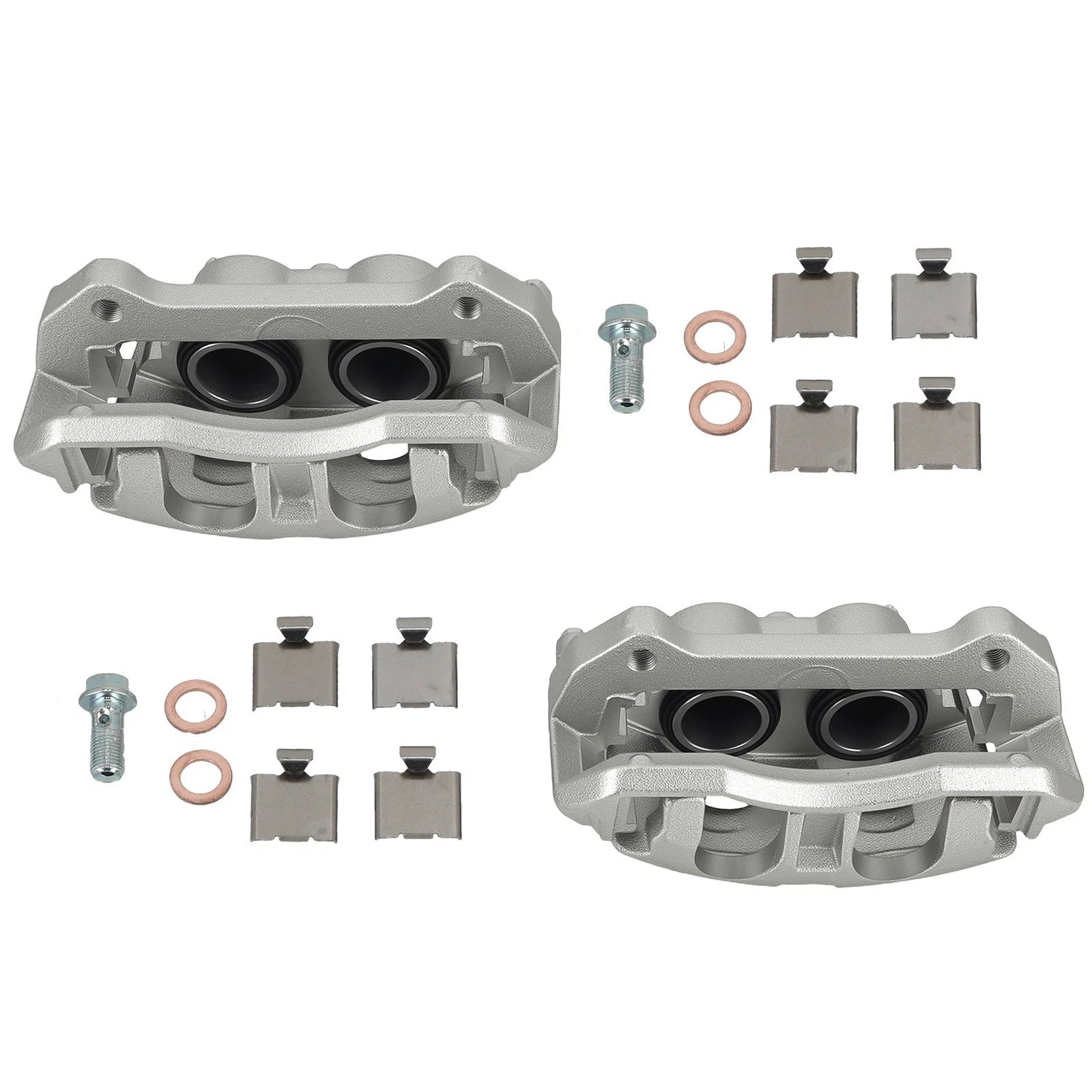 Set of 2 Front Left & Right Brake Calipers w/Bracket for Ford F-150 (2012–2020) 18-B5404