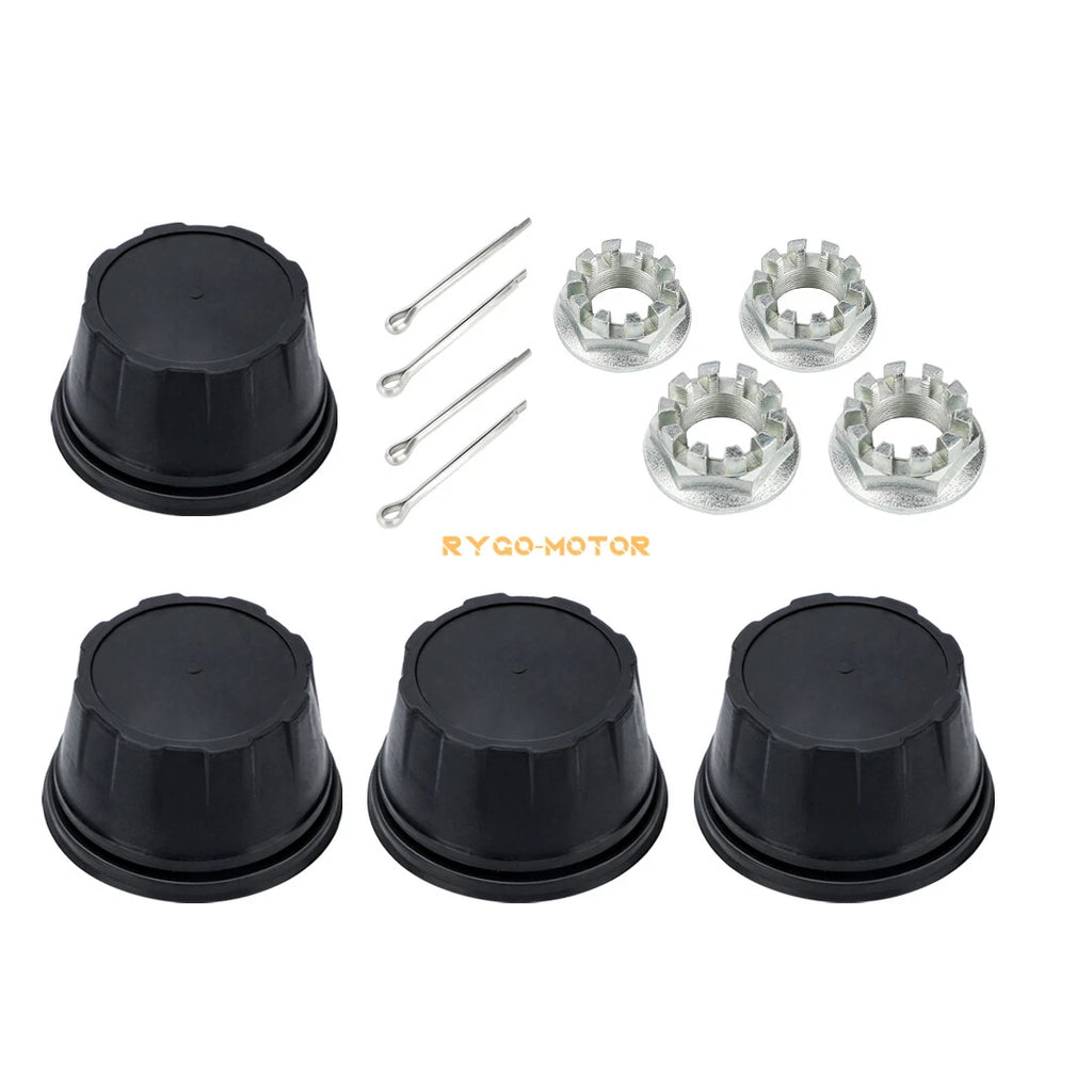 4X Wheel Center Cap with Nut Kit for Honda Rancher Foreman Rubicon (2000–2023) 44732-HC4-000