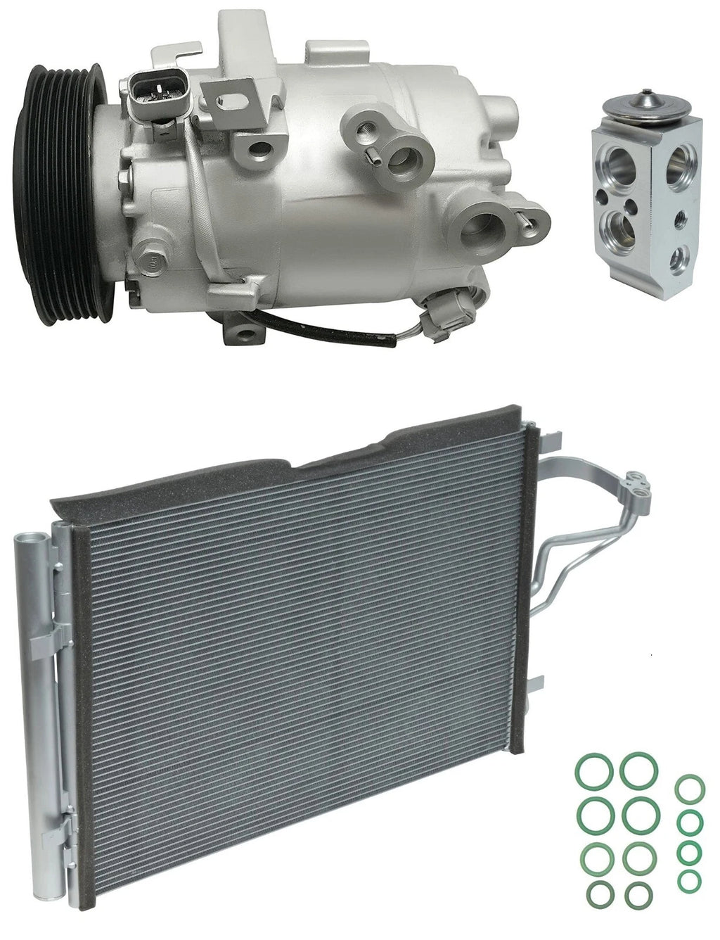 AC Compressor Kit With Condenser for Kia Forte 2.0L (2016–2016)