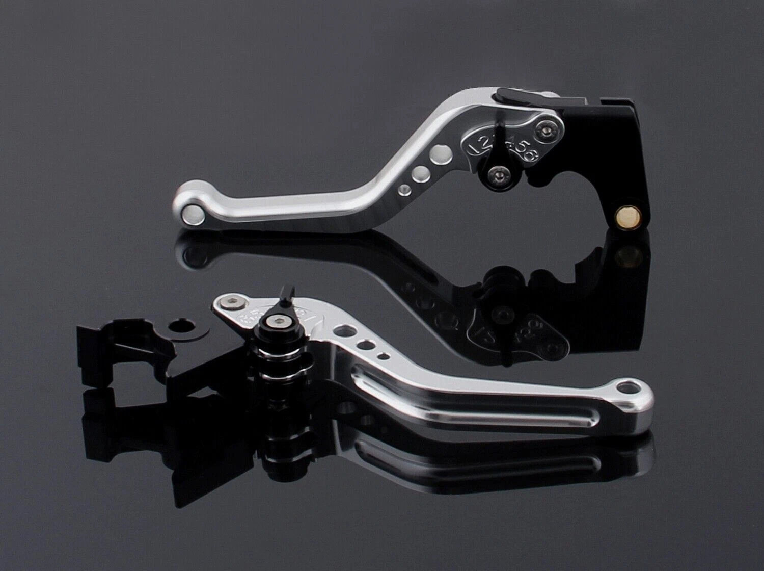 Short Brake Clutch Levers for Yamaha YZF 1000 R1 (1999–2001) Silver
