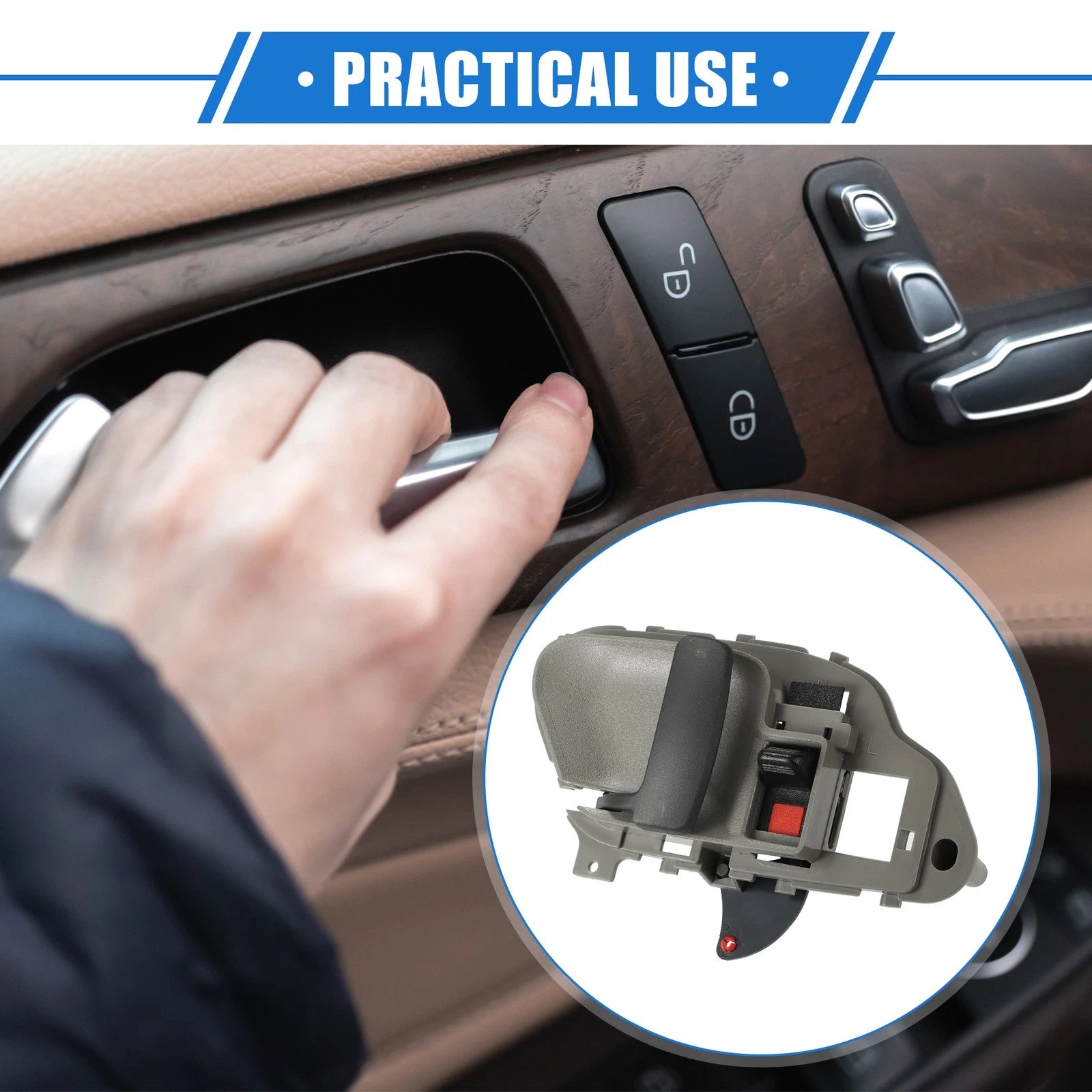 Left Interior Door Handle for Chevy Suburban C1500 (1995–1999) Gray