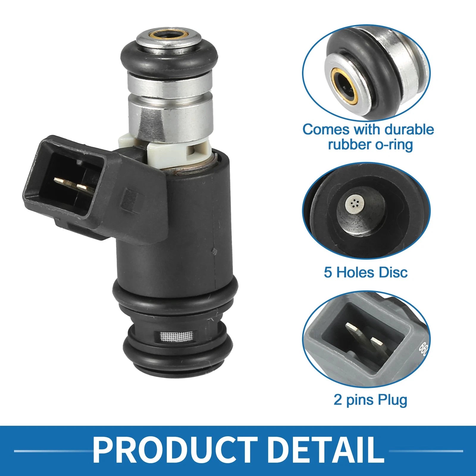 Set of 5 Fuel Injectors No. 021906031B/021906031D for VW Golf (1992–1997)