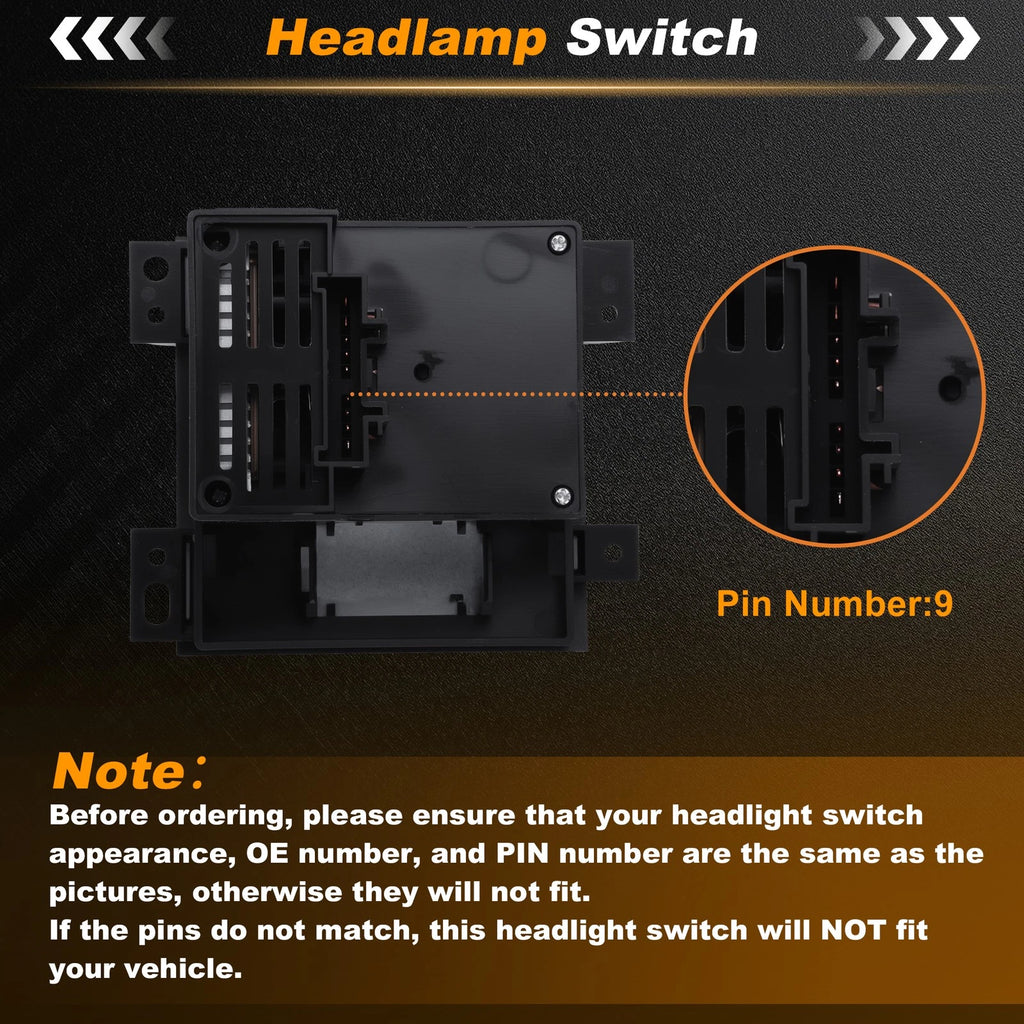 Headlight Switch for GMC Jimmy (1999–2001) No. 650032