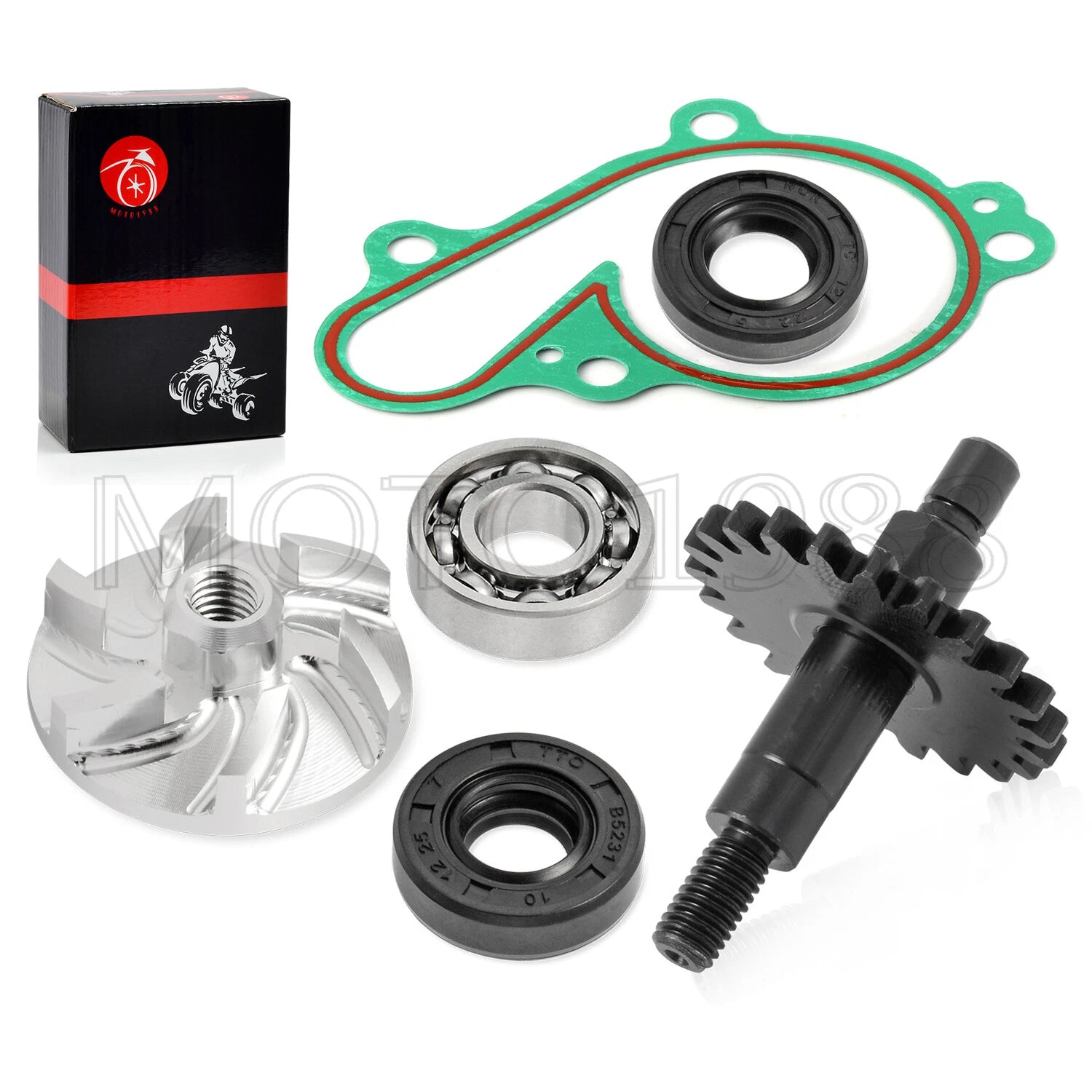 Water Pump Impeller Shaft Gear Kit for Yamaha YZ125 (1998–2004)