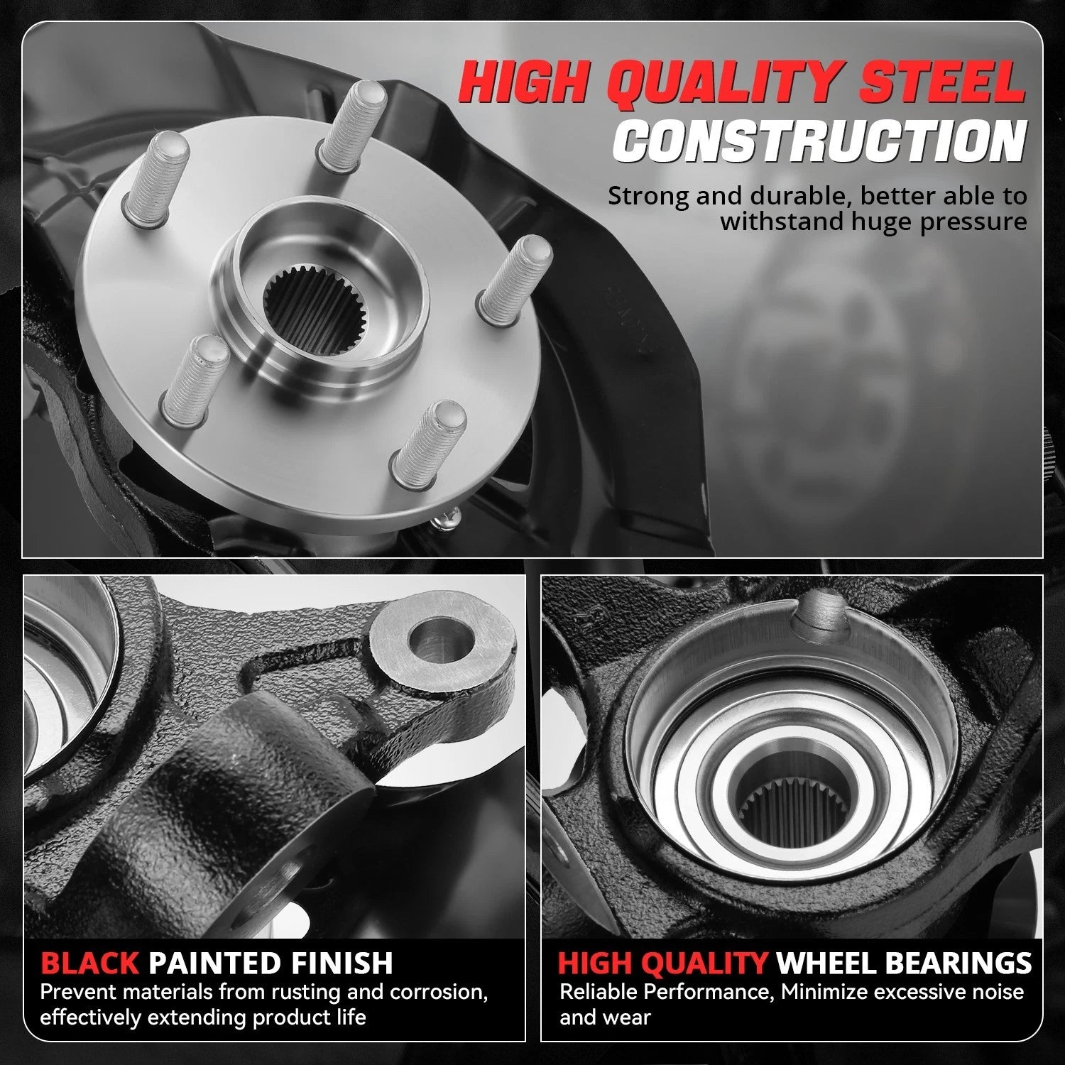 Left Driver Side Loaded Wheel Bearing Knuckle for Lexus ES350, Camry (2007–2012)