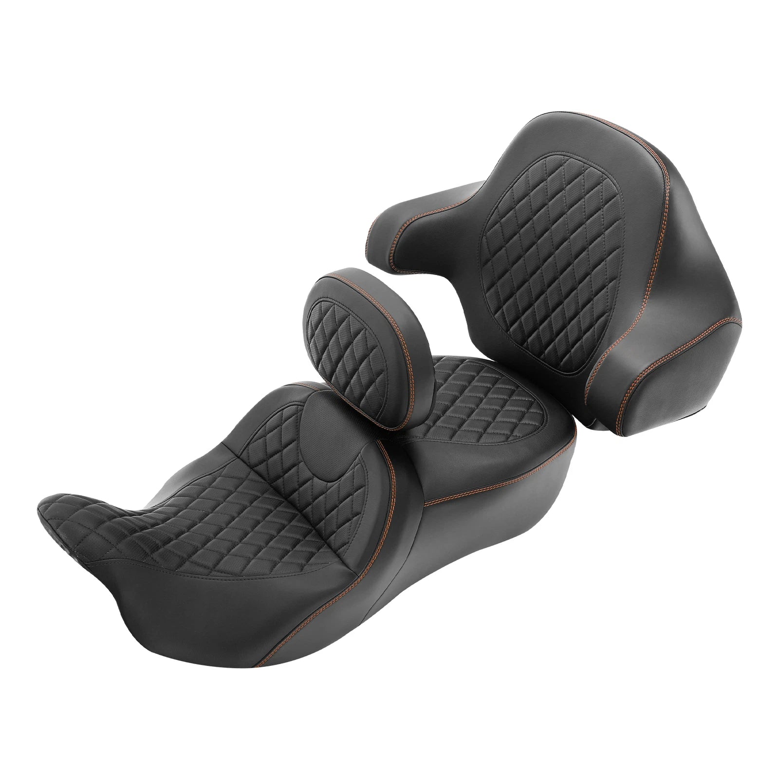 Seat Backrests Pad for Harley Road Glide (2014–2023) Black/Brown