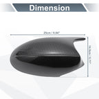 Set of 2 Rearview Mirror Cover Caps Black Carbon Fiber for BMW E87 E81 E82 E88 E92