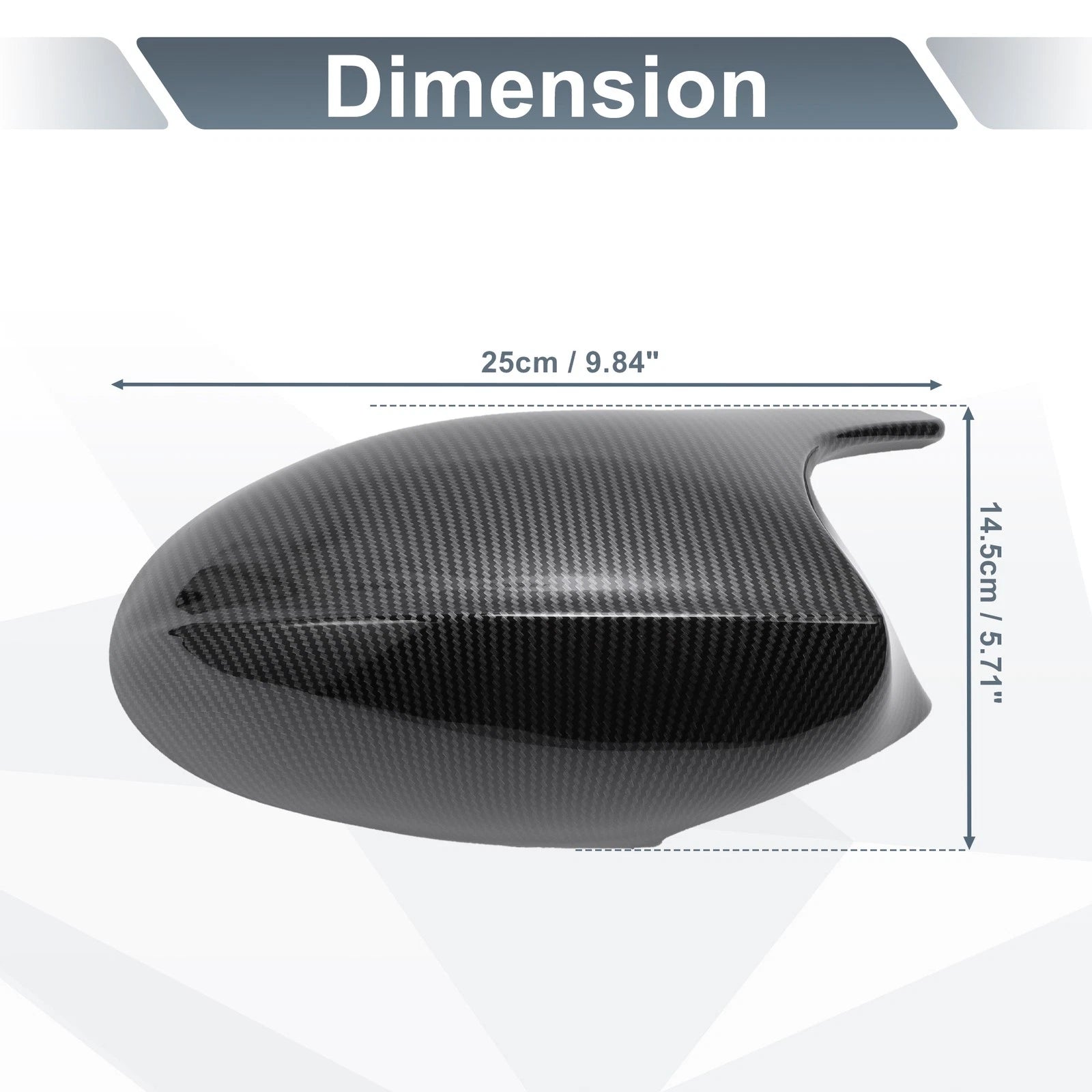 Set of 2 Rearview Mirror Cover Caps Black Carbon Fiber for BMW E87 E81 E82 E88 E92